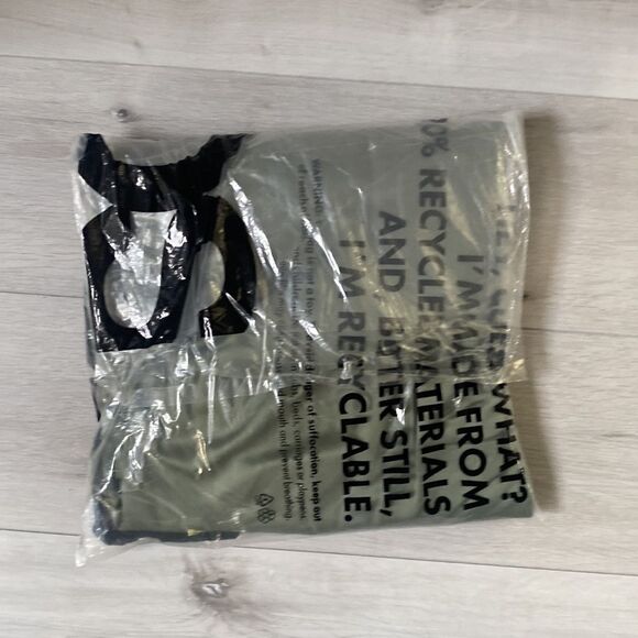 ASOS DESIGN satin collared wrap midi shirt dress in khaki 14 NWT in packaging - Picture 7 of 7